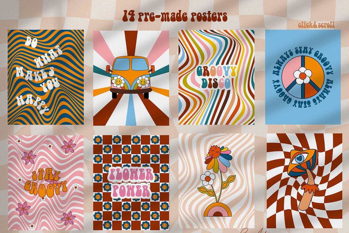 Groovy. Retro collection, an Illustration by EasyArt (Photo 5 of 9)