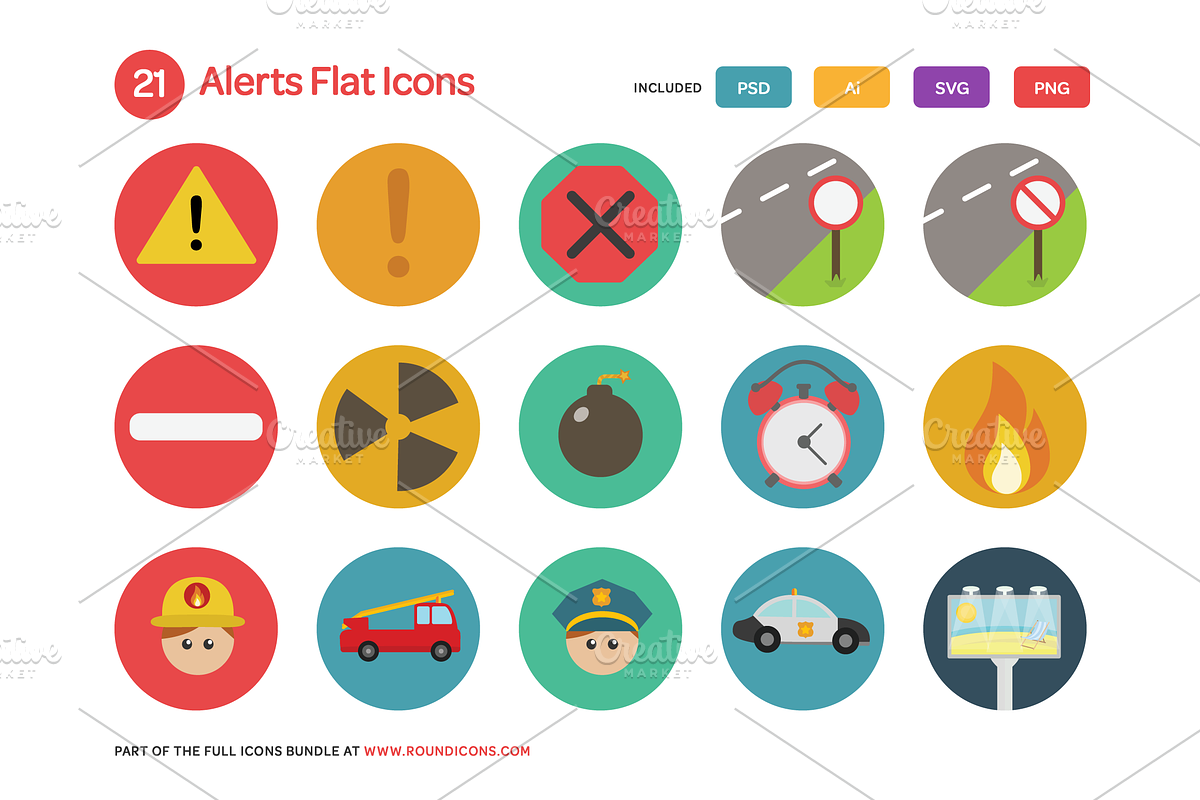 Alerts Flat Icons, an Icon by Vectopus.com (Photo 2 of 4)