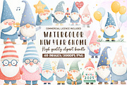 New Year Gnome Clipart, an Illustration by Sublimation Artist (Thumbnail 1 of 6)