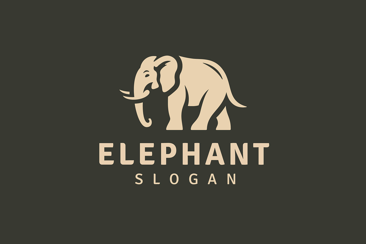 Walking African Elephant Logo, a Branding & Logo Template by brandphant