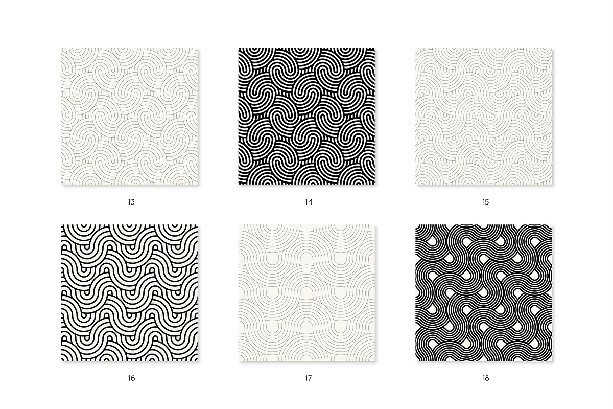 Interwoven Seamless Patterns, a Pattern Graphic by Curly_Pat (Photo 5 of 11)