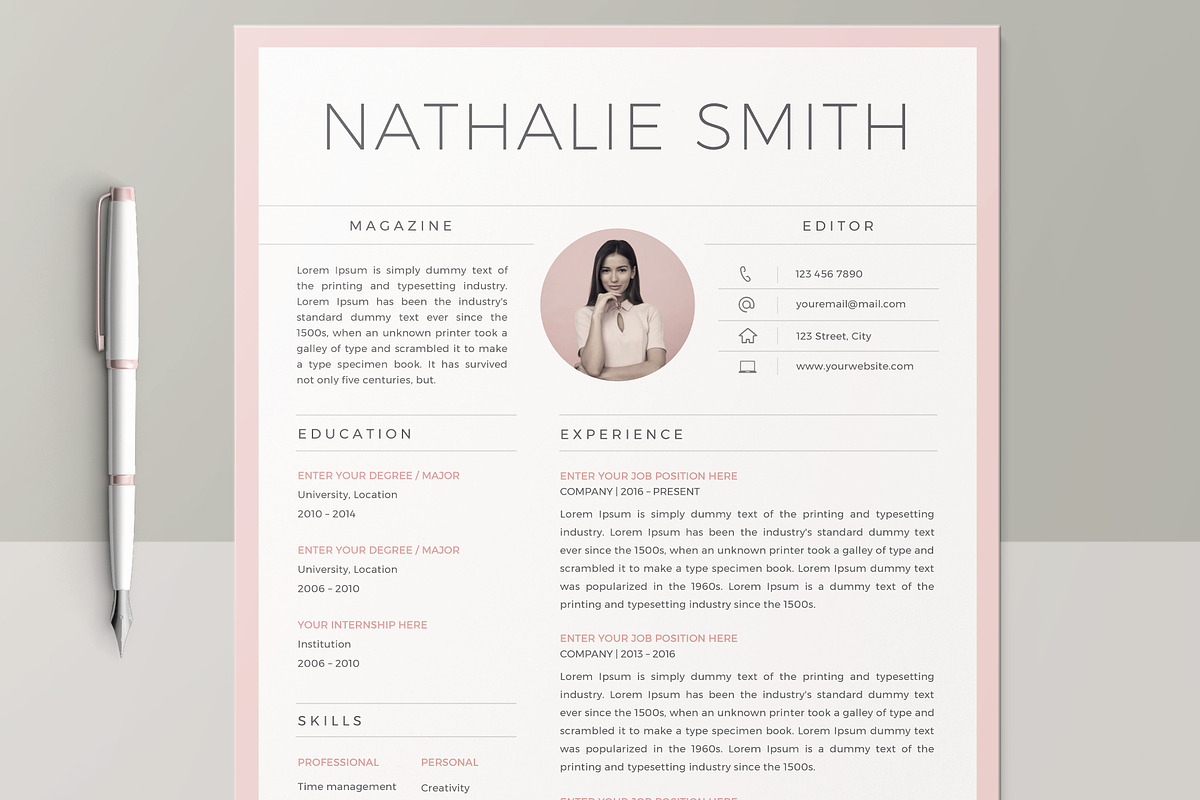 Resume Template / CV Resume Templat, a Resume Template by TheResumeCoach (Photo 1 of 9)