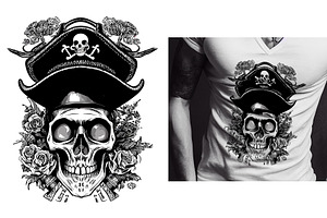 Pirate skull illustration
