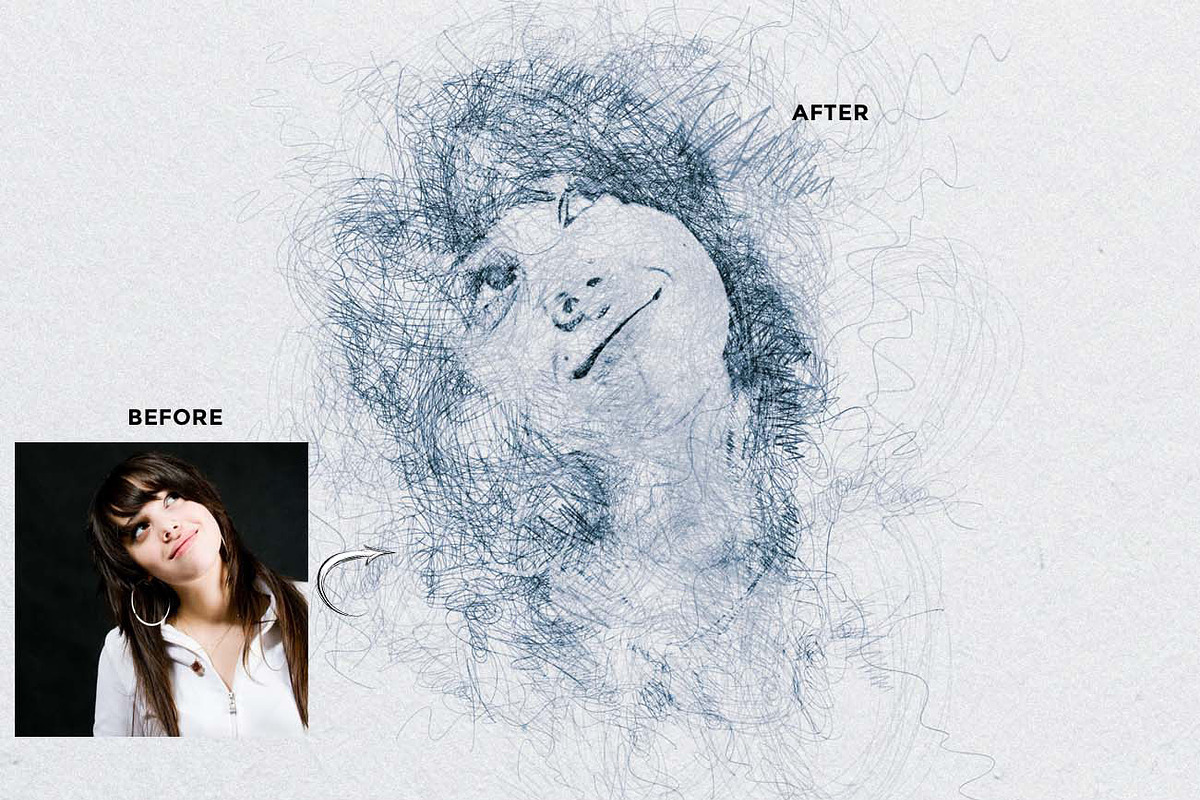 Expressive Scribble Sketch FX, an Action Add-On by Studio Retouch (Photo 13 of 14)