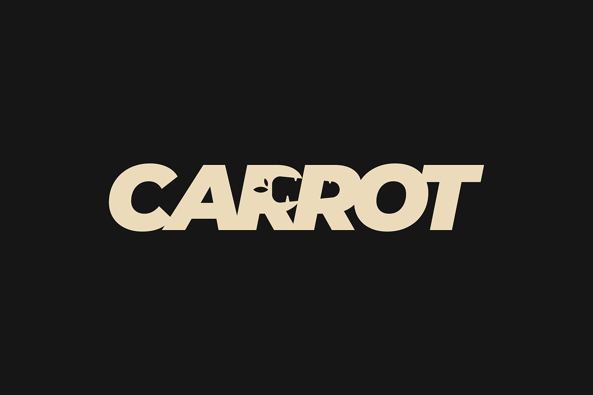 Carrot Logo Text Design Vector Icon, a Branding & Logo Template by Vectoryzen (Photo 1 of 2)