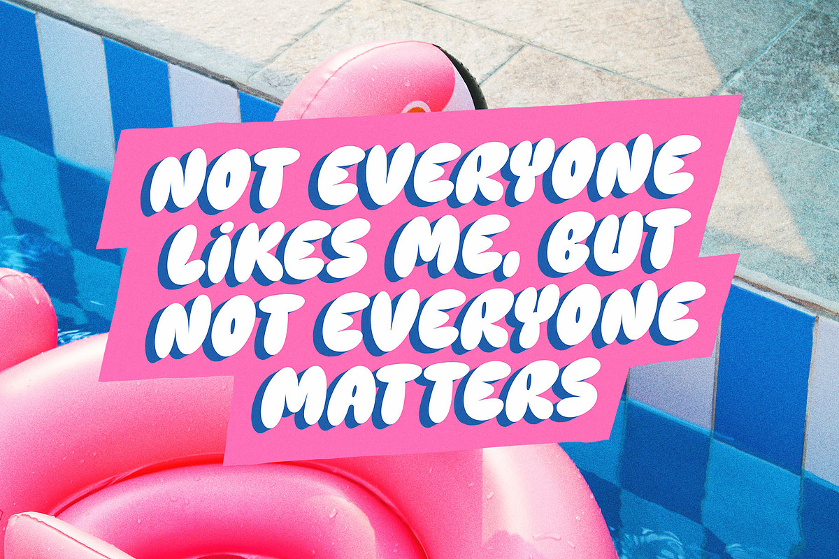 Defkins — The Bubble Pop Display Typ, a Font by Four Lines Std. (Photo 5 of 10)