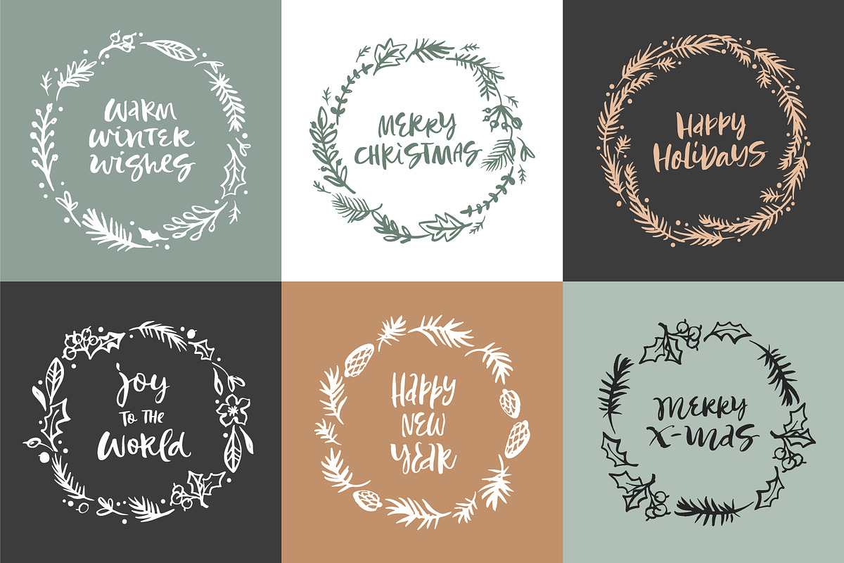 Christmas Clip Art & Lettering, a Decorative Illustration by kite-kit (Photo 2 of 10)