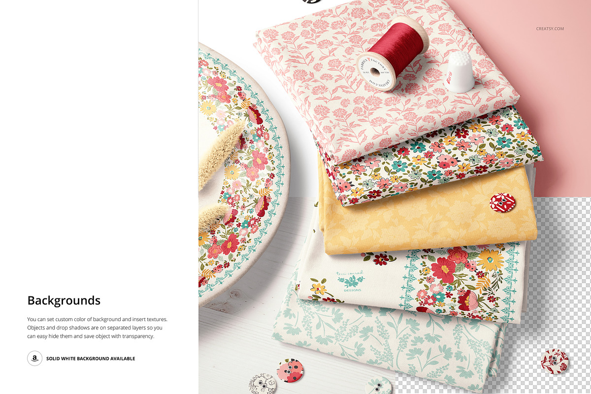 Fabric Stack Mockup (27/FFv.11), a Product Mockup by creatsy5 (Photo 5 of 8)