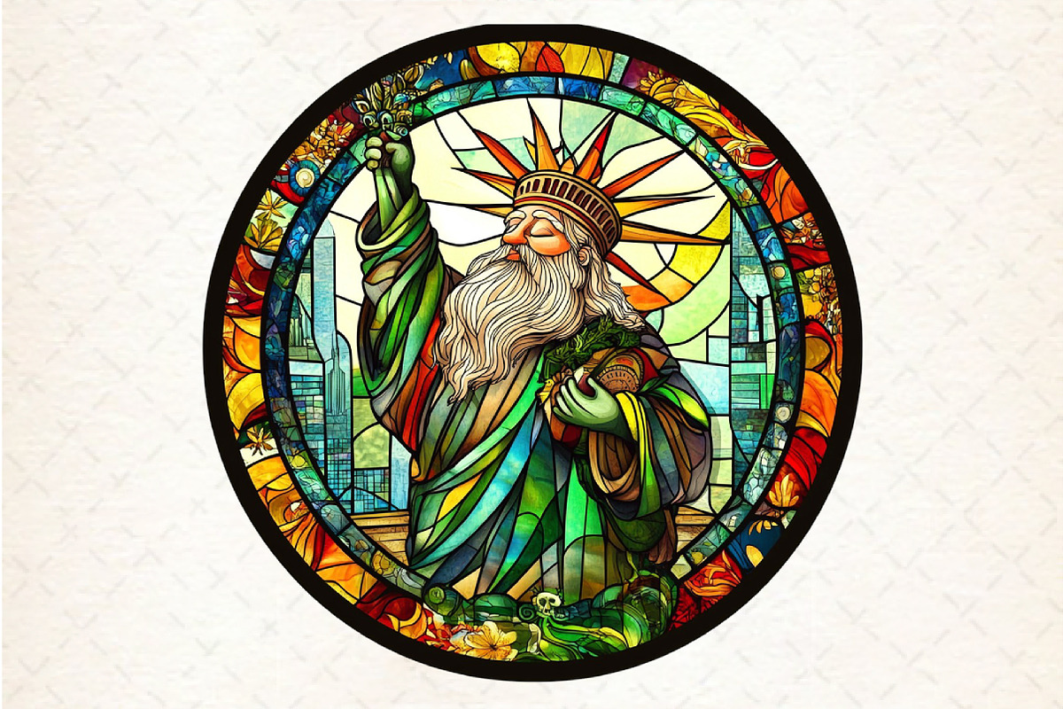 4th of July Gnome Stained Glass Clip, a Seasonal Illustration by Rose Art (Photo 4 of 4)