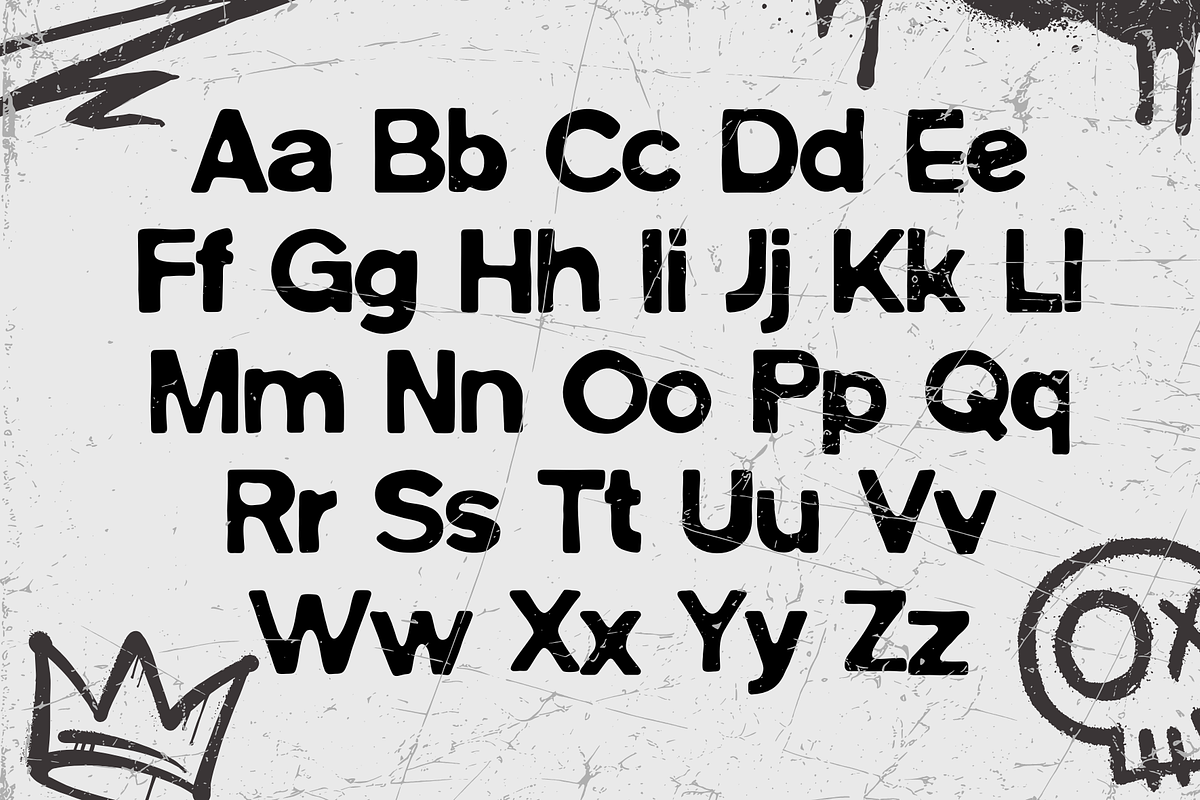 Fledora Dirty – Bold Rounded Grunge, a Sans Serif Font by MaikoHatta (Photo 6 of 8)