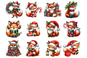 Christmas Fox Clipart, an Illustration by Design Market (Thumbnail 4 of 4)