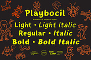Playbocil Font, a Handwritten Font by Fontcamp Type Foundry (Thumbnail 2 of 16)
