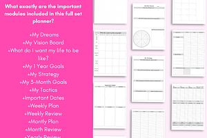 2023 Undated Weekly Monthly Planner