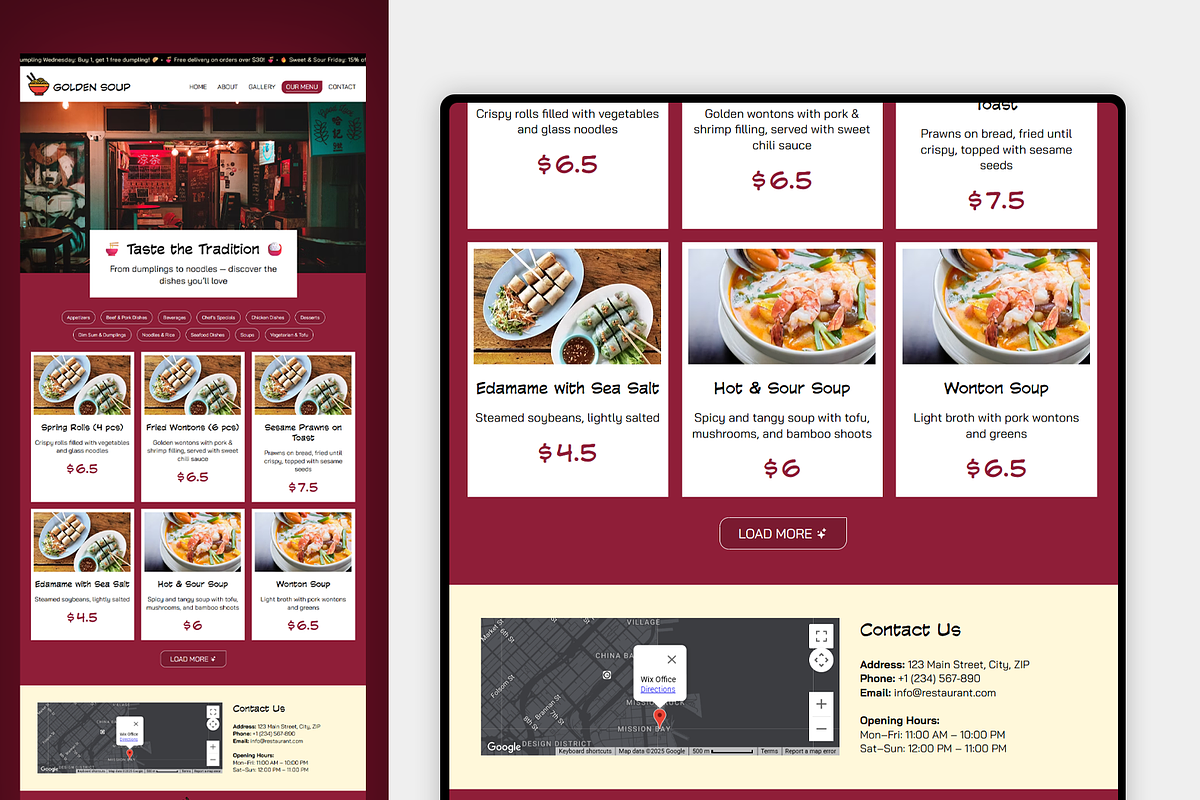 Chinese Restaurant Website preview 7