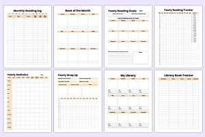 2025 Reading Planner Canva Kdp