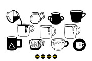 Coffee Mug SVG Clipart Set, an Illustration by designvectx (Thumbnail 3 of 3)