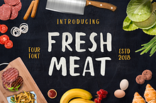 Fresh Meat 4 Font Pack + Bonus