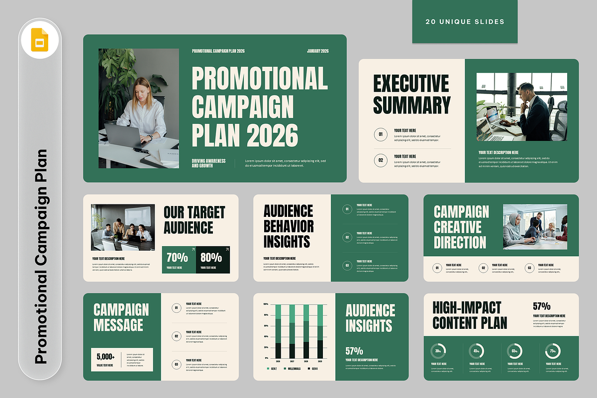 Promotion Campaign Plan Powerpoint, a Presentation Template by Sixtemp (Photo 1 of 3)