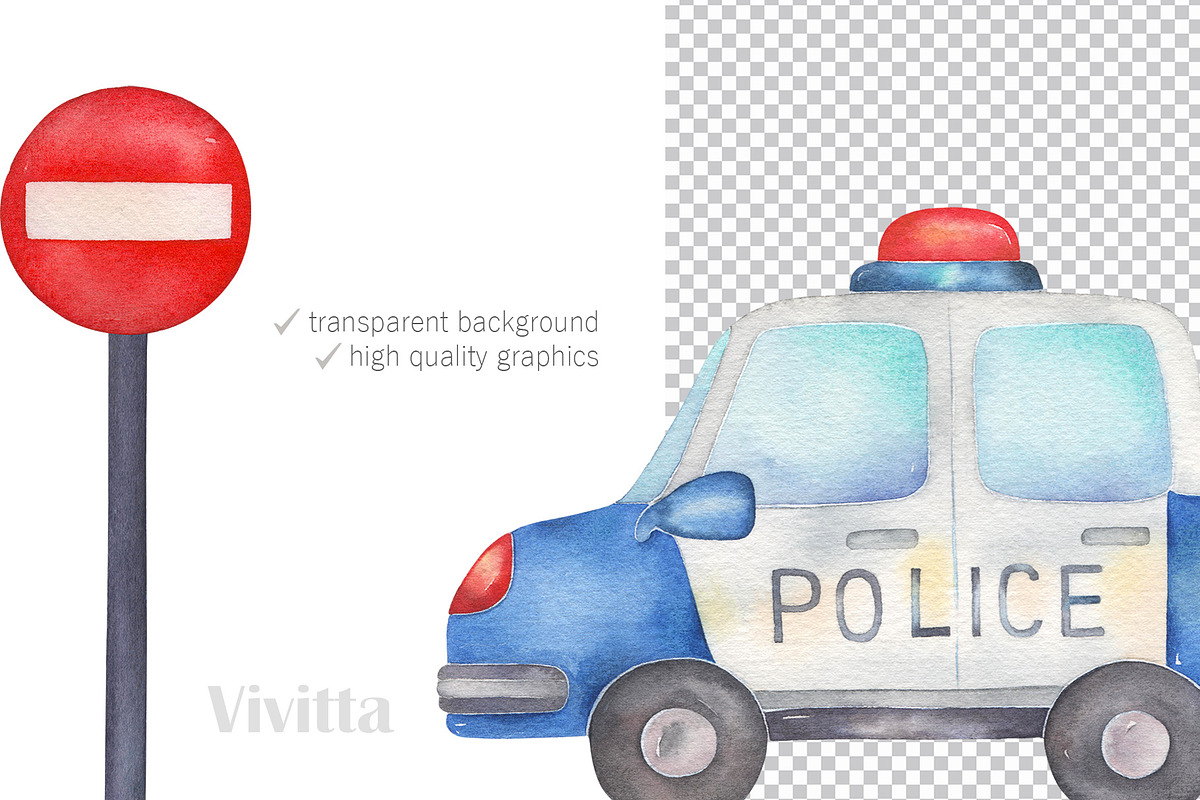Cars watercolor transport set, an Education Illustration by Vivitta (Photo 2 of 8)
