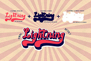 Lightning - A Bold Retro Font, a Script Font by Graphiqa Studio (Thumbnail 7 of 11)