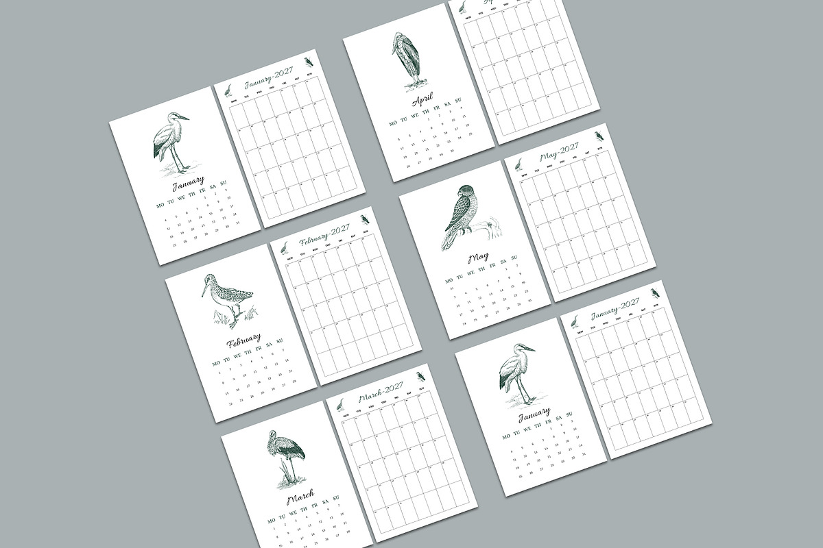 Printable Calendar Template 2027, a Stationery Template by Design Zone (Photo 3 of 6)