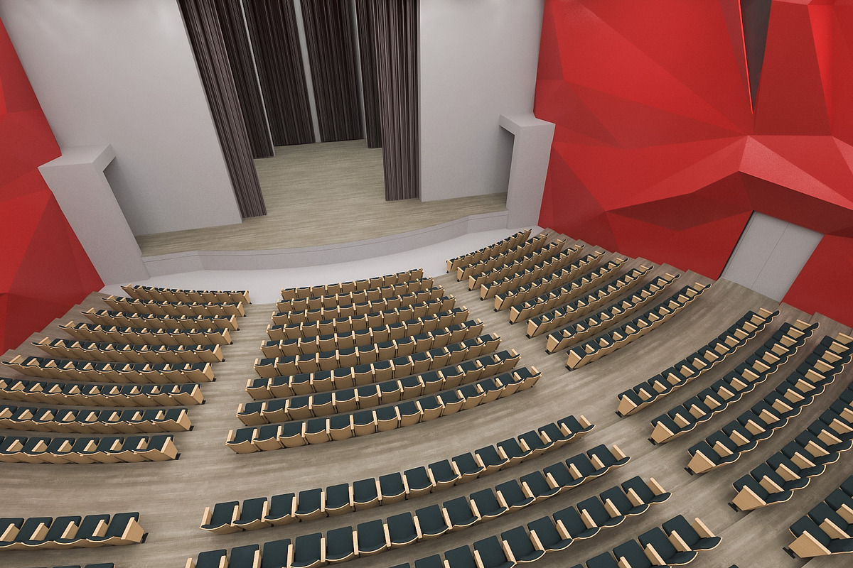 Theater Interior 1200 seats, an Architecture 3D Model by 3DNUTS