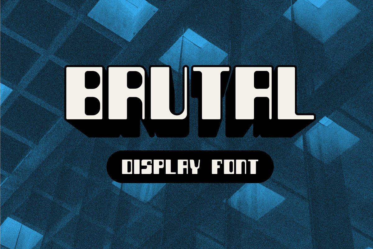 Brutal - Display font, a Sans Serif Font by Chris Friske Designs