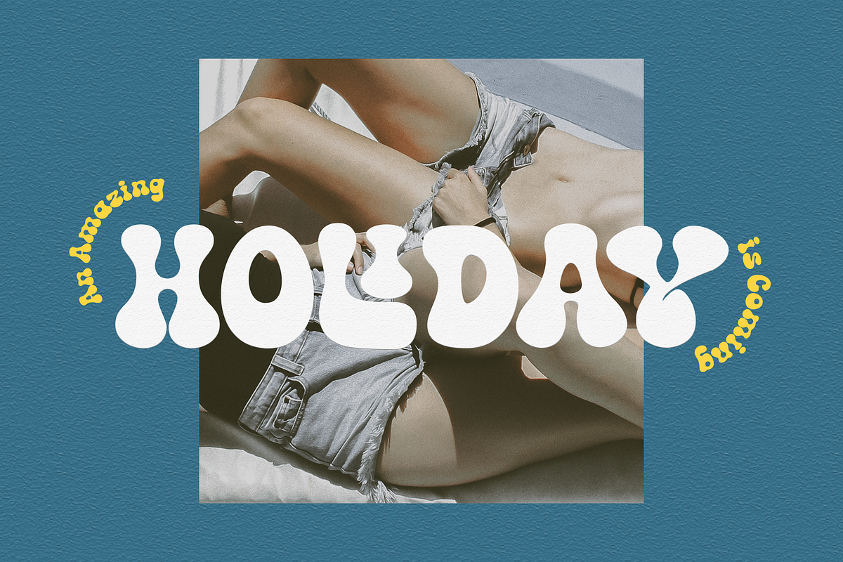 The Duck - Groovy Retro Font, a Serif Font by Shakira Studio (Photo 5 of 12)
