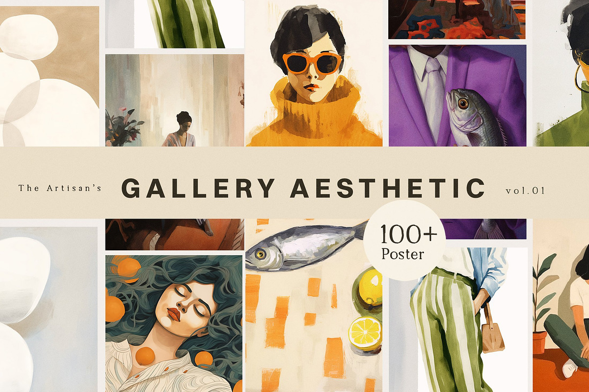 Art Prints Gallery Mega Collection, a Background Graphic by Laras Wonderland (Photo 7 of 18)