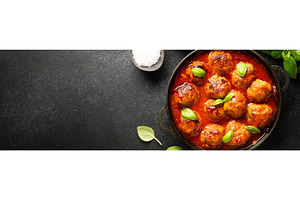 Meatballs in tomato sauce in iron, a Food & Drink Photo by Nadia-nb
