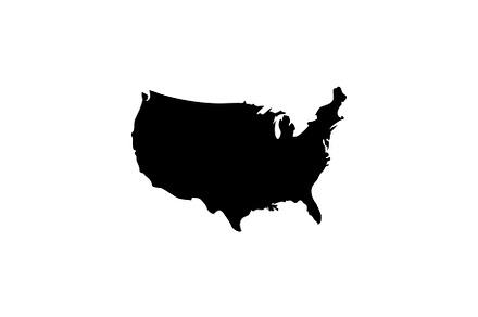 America map solid black icon, a Solid Icon by Web Incredible