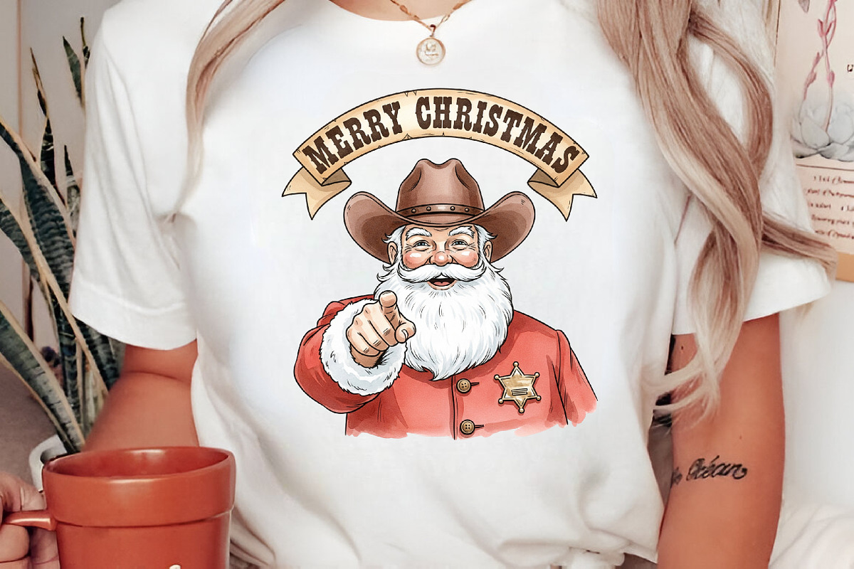 Merry Christmas Cowboy Santa Sublima, an Illustration by Libby Wishes (Photo 4 of 6)