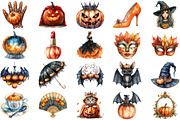 Halloween Pumpkin Queen Clipart Set, an Illustration by Craft Nest (Thumbnail 2 of 4)