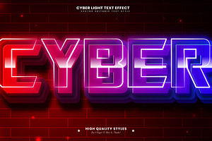 Light Cyber Editable Text Effect V2