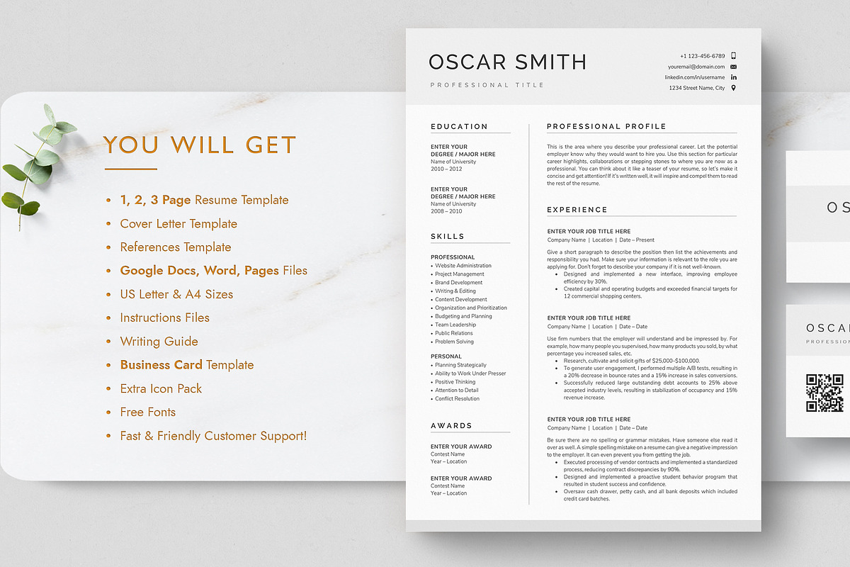 Modern Resume/CV Template - OSCAR, a Resume Template by TheStandOutResume (Photo 10 of 10)