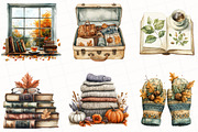 Watercolor Cozy Autumn Clipart, an Illustration by OK Design (Thumbnail 3 of 5)