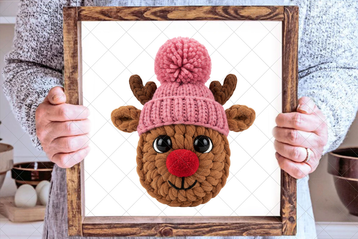 Crochet Faux Yarn Christmas Reindeer, an Illustration by SinaCreation (Photo 5 of 7)