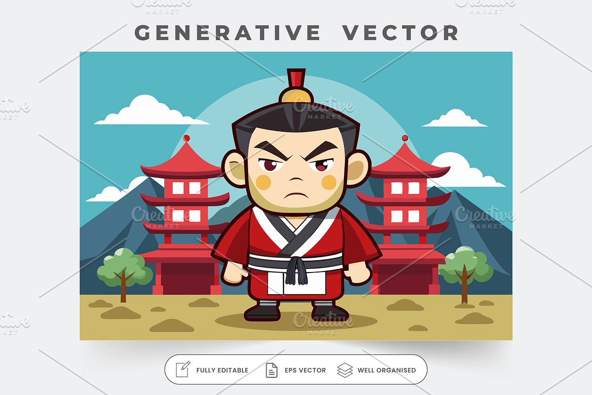 A cartoon character stands confident, a Graphic by SouravDesign