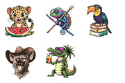 Quirky Safari Animals Clipart, an Illustration by CreationArt (Thumbnail 4 of 6)