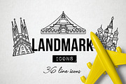 36 Monument Landmark Icons - Travel, an Outline Icon by Hatch Design Workshop (Thumbnail 9 of 9)