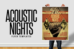 Acoustic Nights Flyer Templates