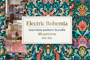 Electric Bohemia Seamless Patterns, a Pattern Graphic by Sonulkaster