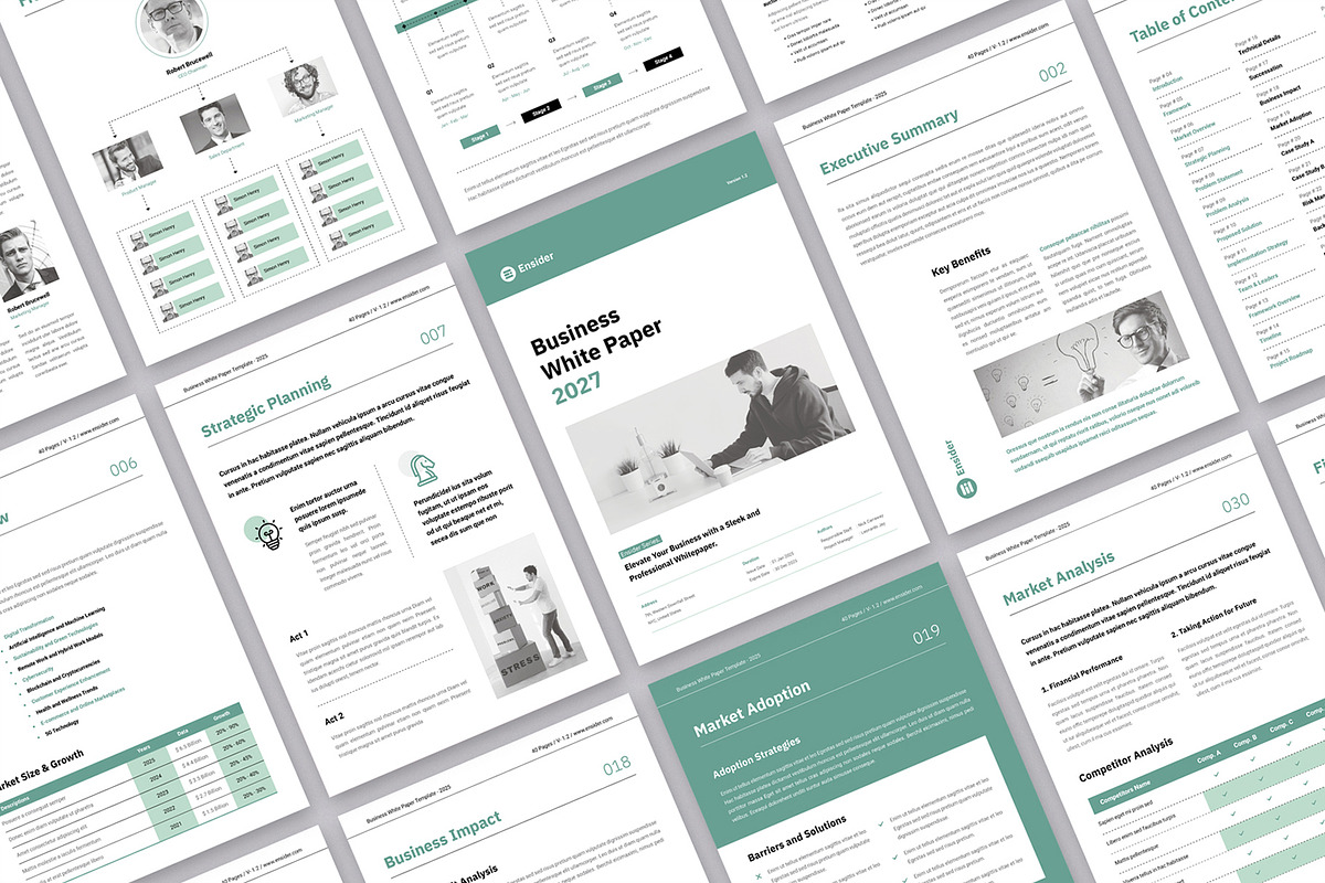 Whitepaper | Canva, Word, InDesign, a Brochure Template by Orcshape Studio (Photo 2 of 17)