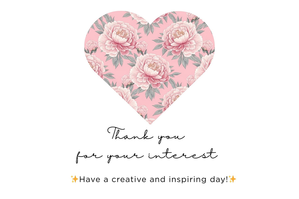 Pink Peonies Seamless, an Illustration by Mashimara (Photo 4 of 4)