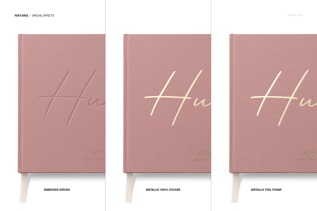 Landscape Wedding Guest Book Mockup, a Books & Magazine Mockup by creatsy5 (Photo 4 of 12)