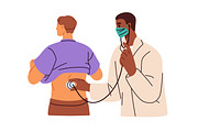 Patients visit doctors. Health exam, a Healthcare Illustration by Good Studio (Thumbnail 6 of 9)