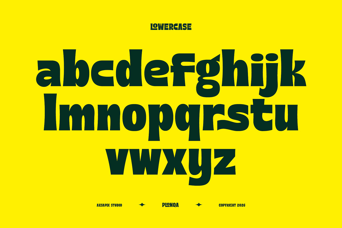 PLONQA - Bold Display Font, a Sans Serif Font by Aksapix Studio (Photo 3 of 8)