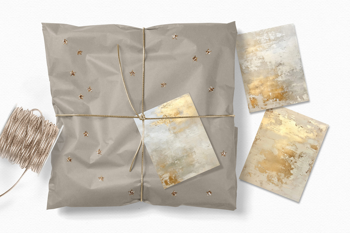 Champagne and Gold Texture Paintings, a Texture Graphic by rileyBgraphics (Photo 4 of 7)