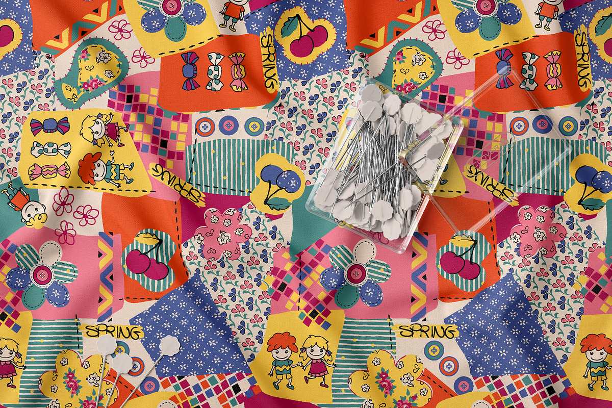 Sweet Baby Patchwork Pattern, a Pattern Graphic by StudioGlouna (Photo 5 of 9)