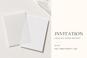 5x7 Wedding Invitation Vellum Mockup, an Advertising Mockup by Serenefeeling (Thumbnail 1 of 6)